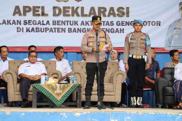 Tegas Tolak Geng Motor: Polres Bangka Tengah Pimpin Deklarasi Bersama Masyarakat