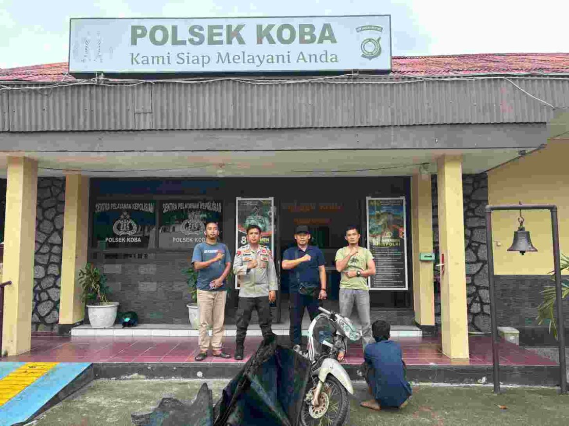 Tim opsnal Polsek Koba Bekuk Pencuri Karpet Tambak Udang, Pelaku Beraksi Dini Hari