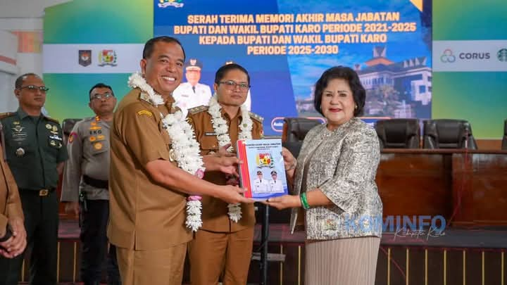 Serah Terima Memori Akhir Masa Jabatan Bupati dan Wakil Bupati Karo, Periode 2021-2024, Kepada Bupati dan Wakil Bupati Karo Periode 2025-2030