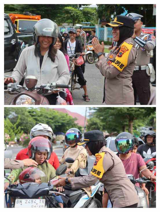 Polres Bangka Tengah Bersama BAZNAS Bagikan Takjil Gratis untuk Masyarakat