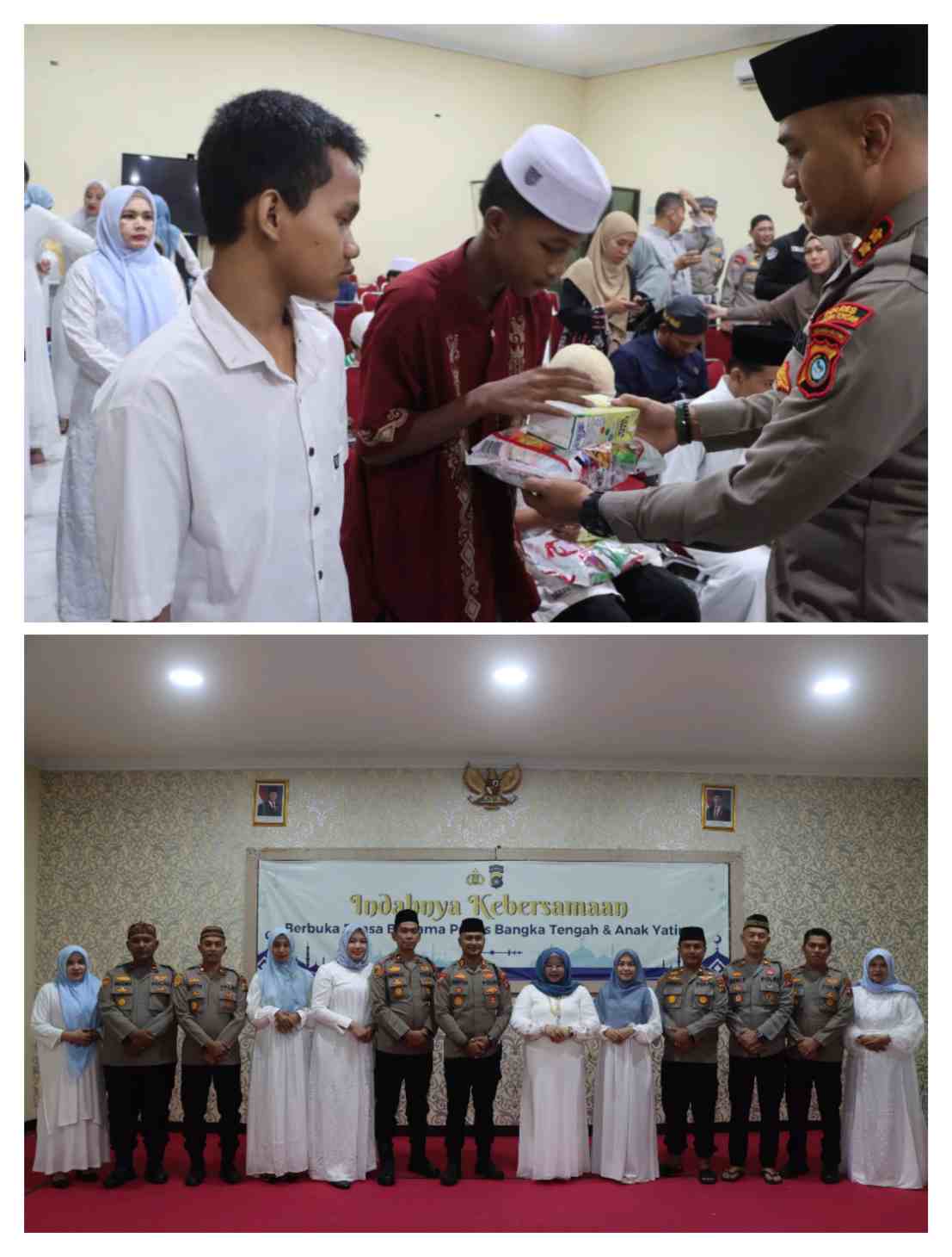 Acara yang berlangsung di Aula Pratisara Wirya Polres Bangka Tengah ini juga diisi dengan tausiah dari Ustadz M. Kurnia, Lc., M.Ag.
