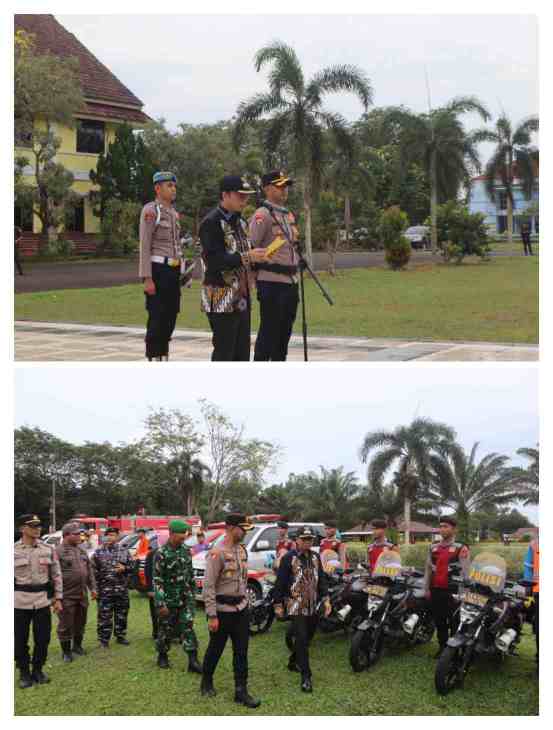 Bupati Bangka Tengah, Algafry Rahman, bertindak sebagai pimpinan apel didampingi oleh Kapolres Bangka Tengah AKBP Pradana Aditya Nugraha. 