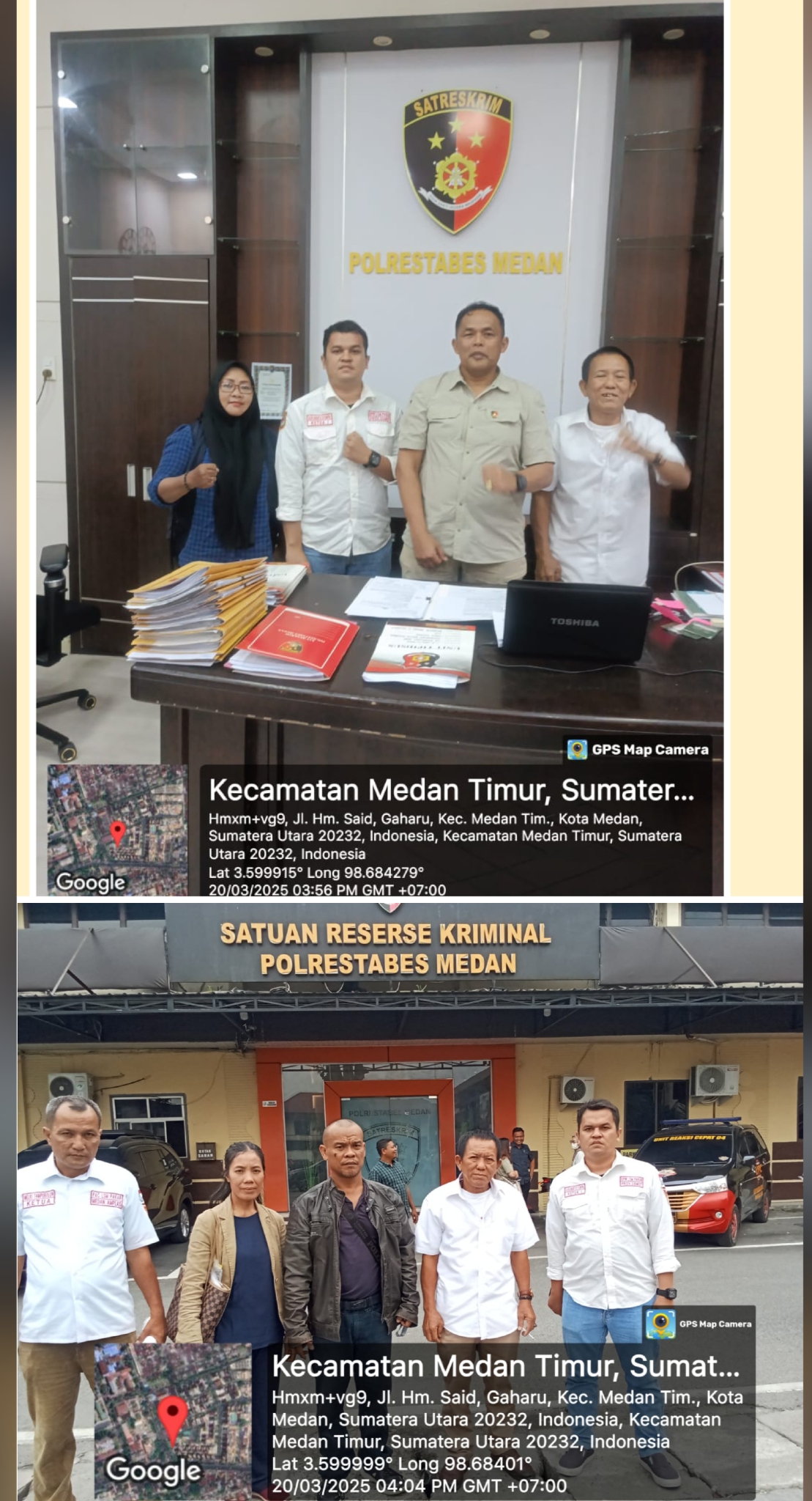 Wakasat Reskrim Polrestabes Medan Menyambut Silaturahmi Ketua DPP LSM Pakar Indonesia Atan gantar Gultom