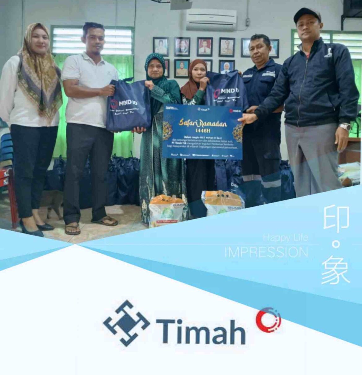 Momen Ramadan, PT Timah Serahkan Bantuan Paket Sembako untuk Warga Bangka Barat