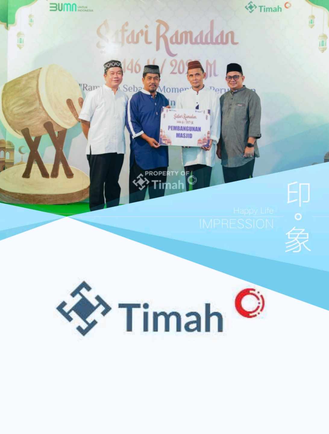 PT Timah Serahkan Bantuan ke Masjid Al Hidayah Perumnas Bangka Barat 