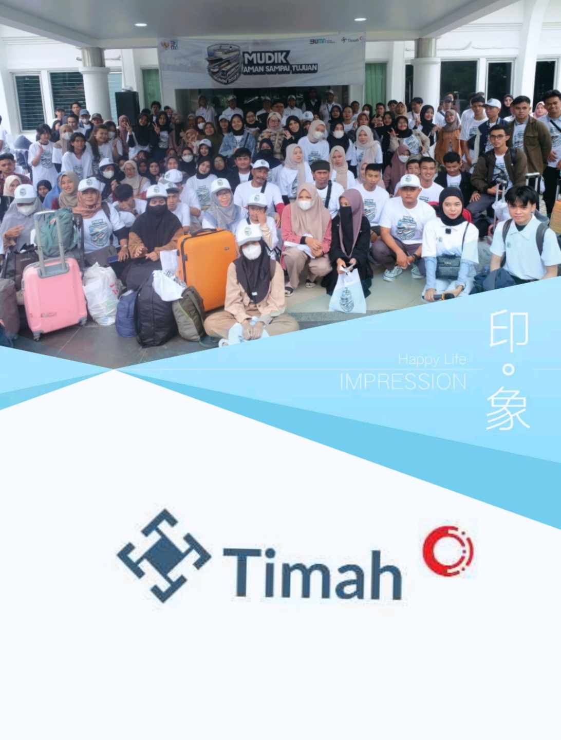 Bersama Program Mudik Gratis PT Timah, Rombongan Terakhir Pemudik Nikmati Mudik Aman Sampai Tujuan 