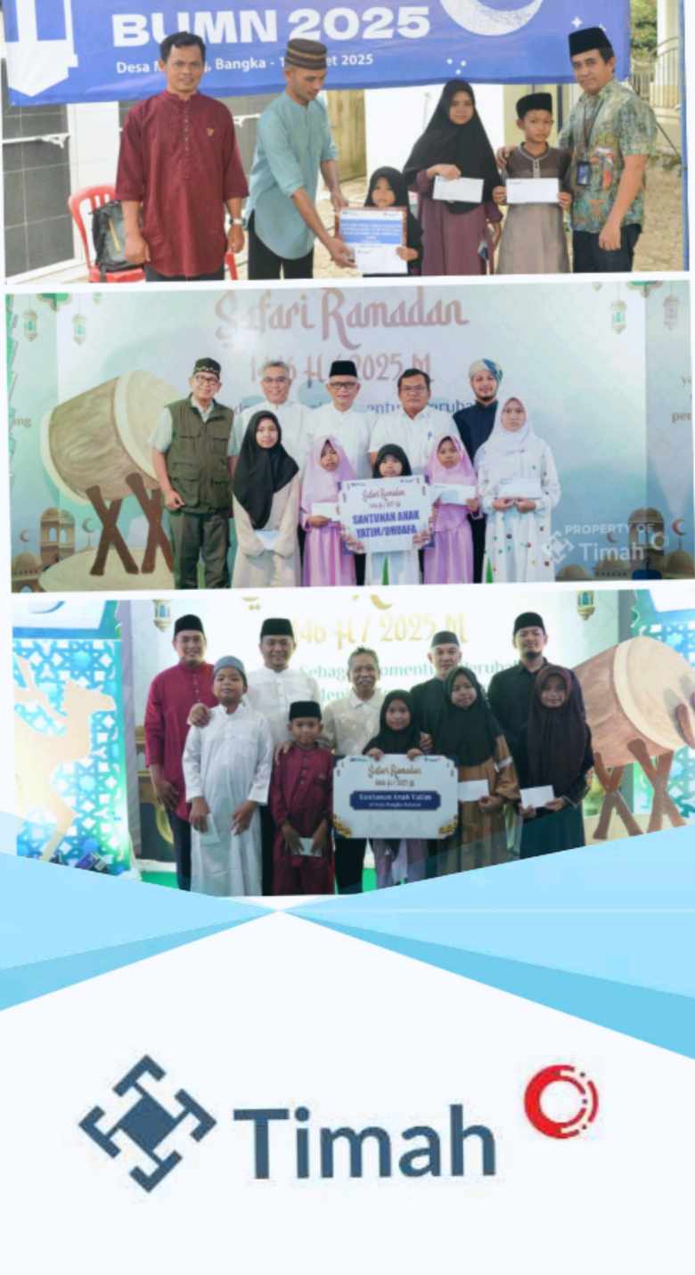 Berbagi Berkah Ramadan, PT Timah Santuni Ribuan Anak Yatim di Tiga Provinsi