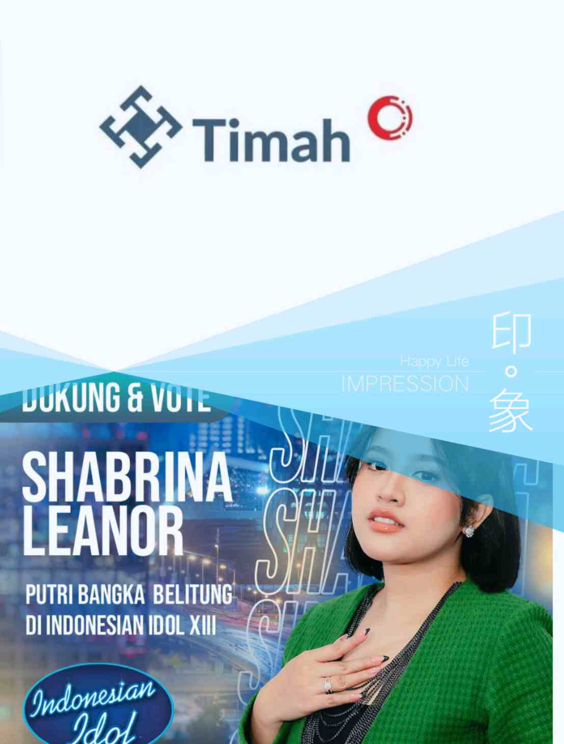 PT Timah Dukung Penampilan Shabrina Leonor, Kebanggaan Bangka Belitung yang Bersinar di Panggung Indonesian Idol