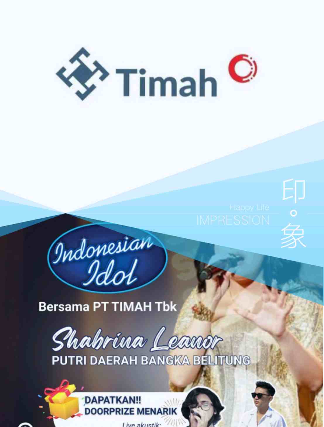 Dukung Shabrina Leanor jadi Juara Indonesia Idol, PT Timah Gelar Nobar di Tiga Kabupaten/Kota di Babel