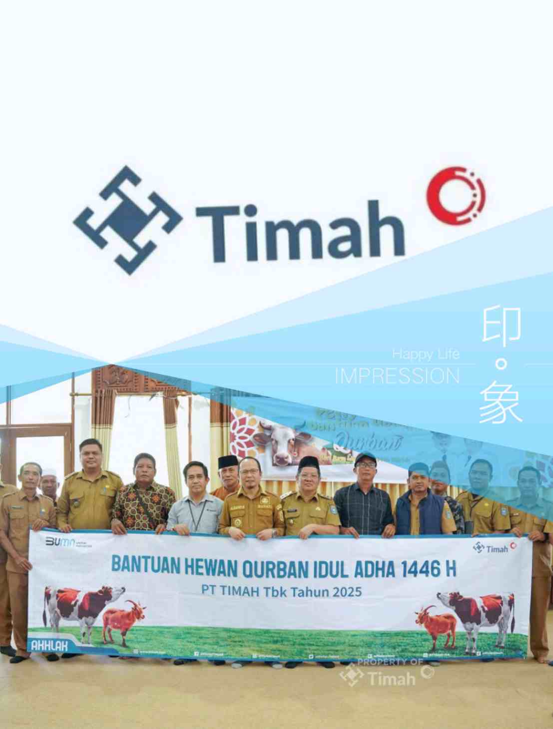 Konsisten Berbagi Hewan Kurban untuk Masyarakat, Bupati Bangka Tengah Apresiasi PT Timah
