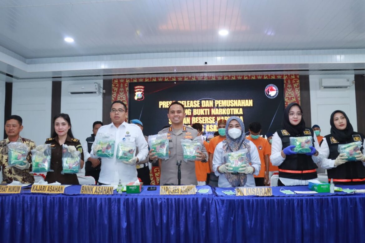 Polres  Asahan Ungkap Jaringan  Narkoba Antar  Provinsi  Dan Musnahkan  Barang Bukti  Sabu  Seberat  31,5 KG
