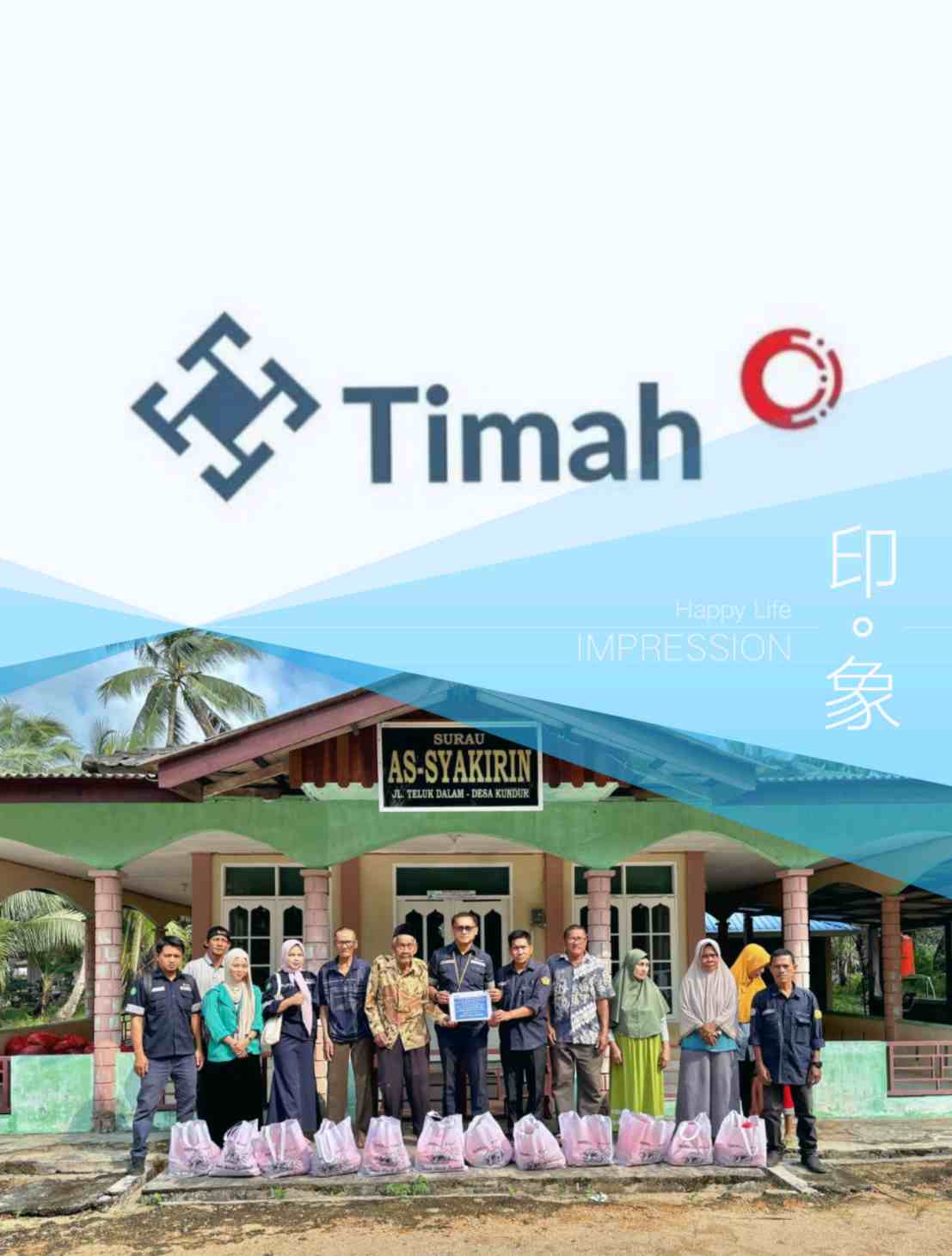 Dukung Ketahanan Pangan Warga, PT Timah Serahkan Paket Sembako untuk Masyarakat Teluk Dalam Desa Kundur 