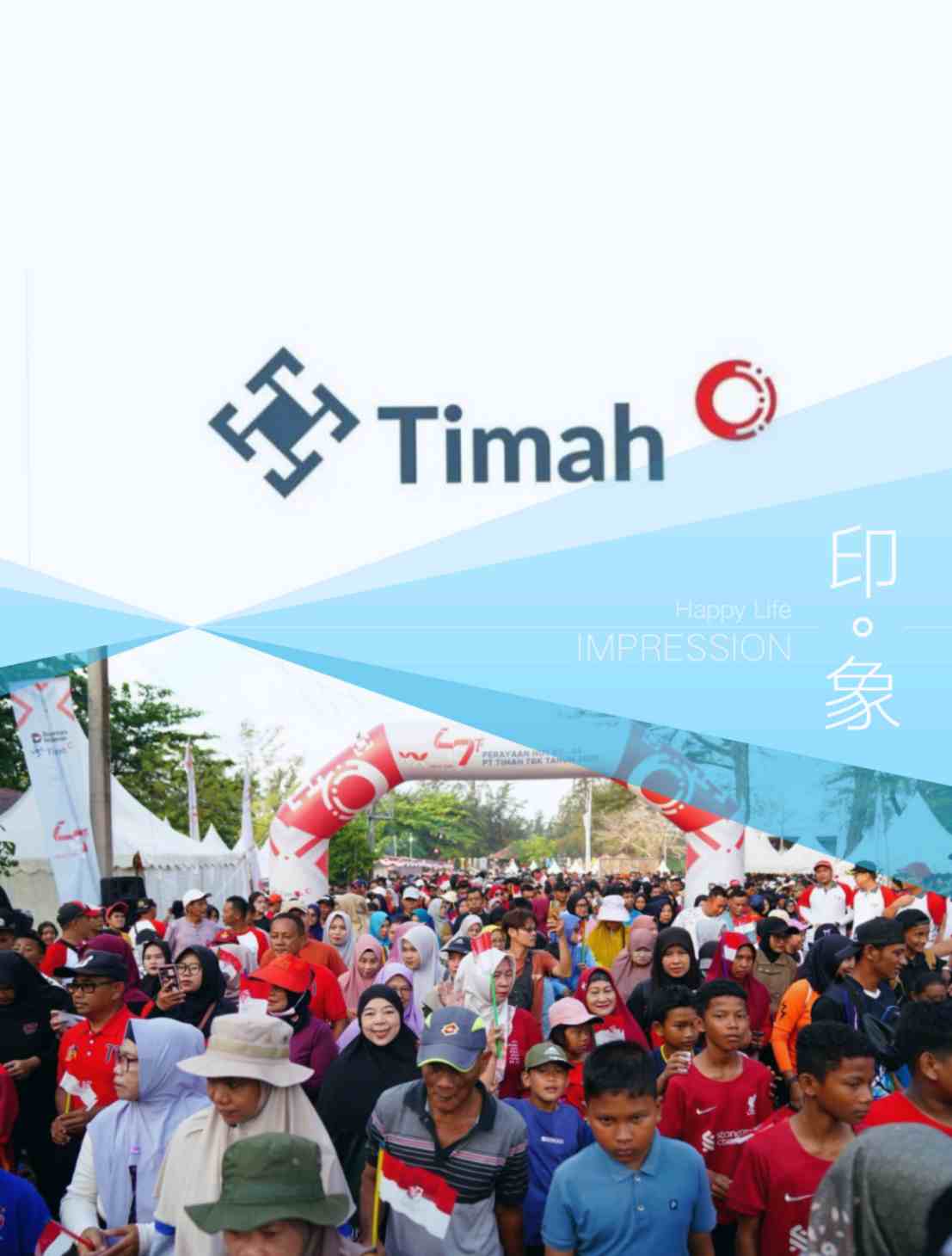 Semarak Pekan Sehat HUT ke-49 PT Timah di Belitung Timur, Ribuan Warga Ramaikan Jalan Sehat Untuk Merah Putih 