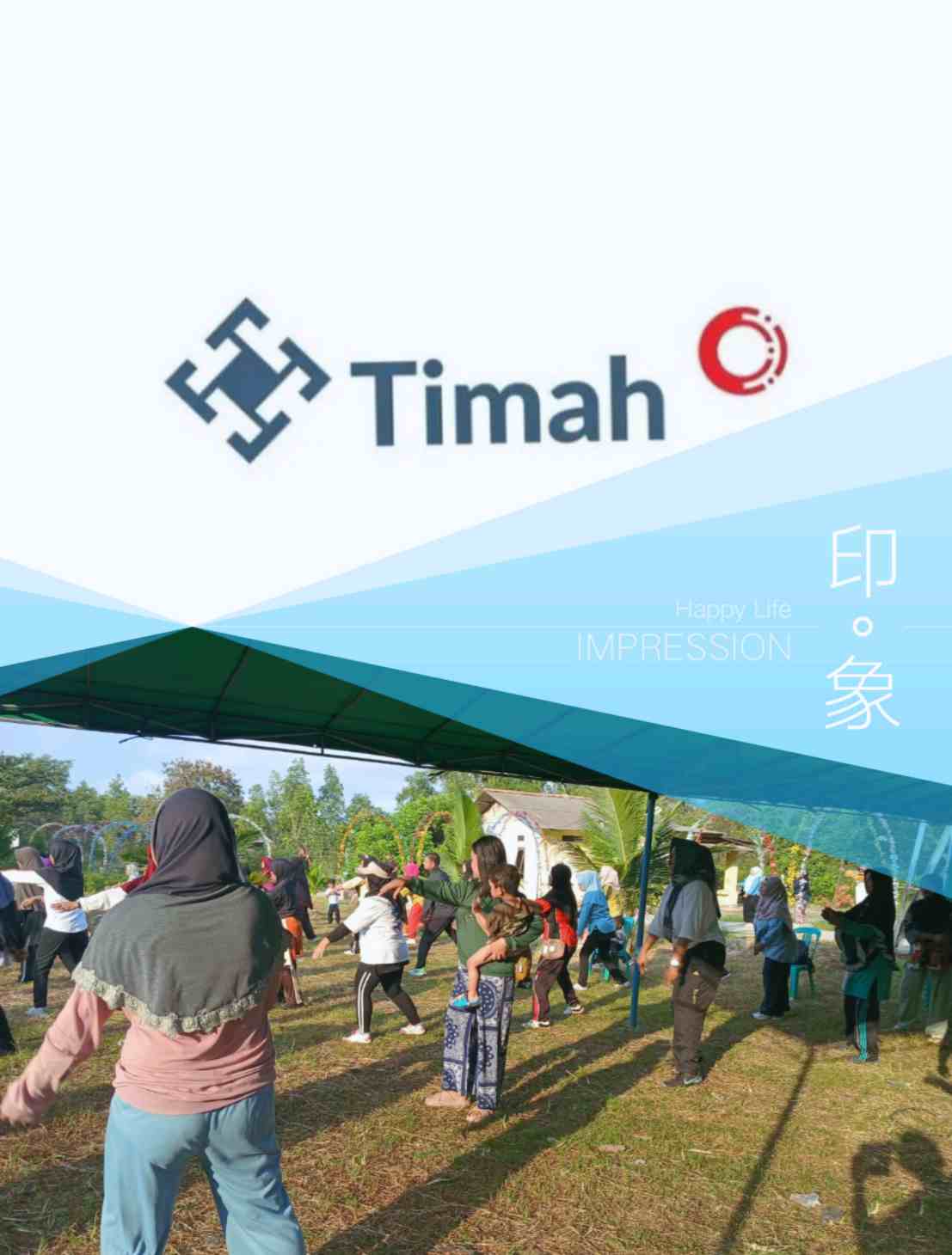 PT Timah Ajak Warga Tanjung Pakdan Hidup Sehat Lewat Senam Bersama